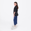 T-shirt oversized unisexe enfant manches courtes imprimé all over
