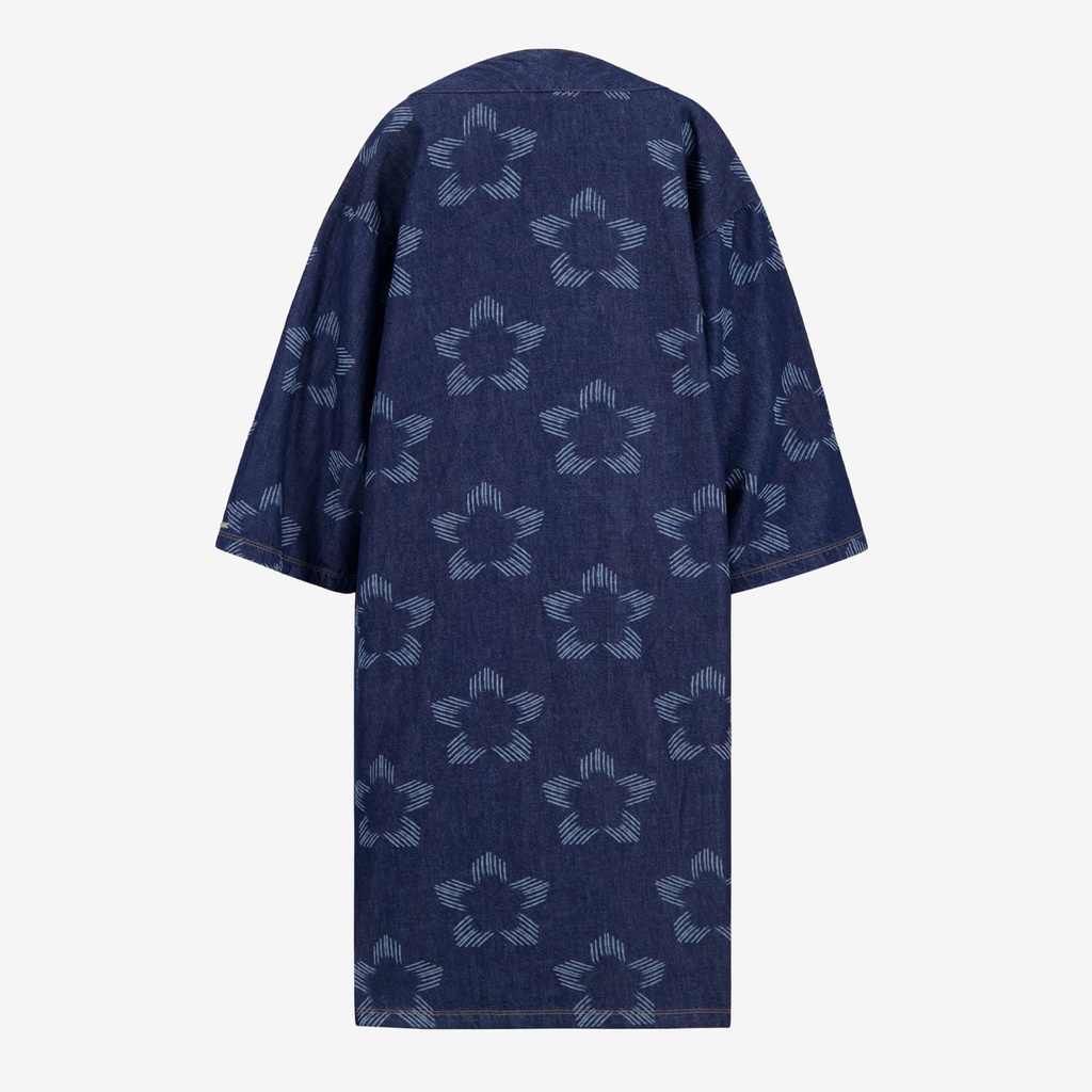 Kimono femme en jeans avec laser all over - KARAMA