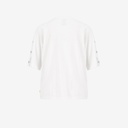 T-shirt femme manches courtes avec boutons pression  الحوت علينا