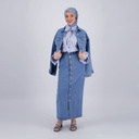 Jupe maxi femme boutonnée en jeans  - MAYAR