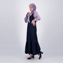 Robe maxi femme avec volant en bas en jeans -BOCHRA