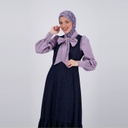 Robe maxi femme avec volant en bas en jeans -BOCHRA