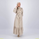 Robe maxi femme avec volant en bas en chaine &amp; trame