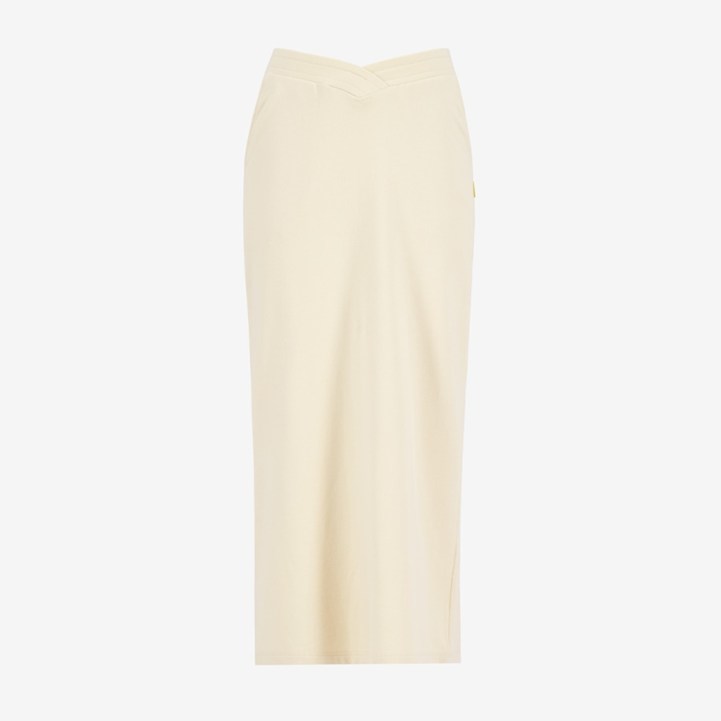 Jupe midi femme avec bande à la taille croisée