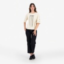 T-shirt femme manches courtes avec boutons pression تحت الياسمينة في الليل
