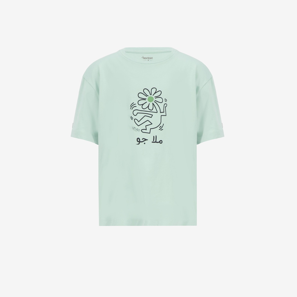 T-shirt femme manches courtes avec boutons pressions  ملا جو
