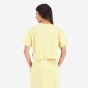 Sweat sur taille femme manches courtes FLEUR