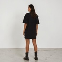 Robe sweat femme manches courtes avec poche plaquée