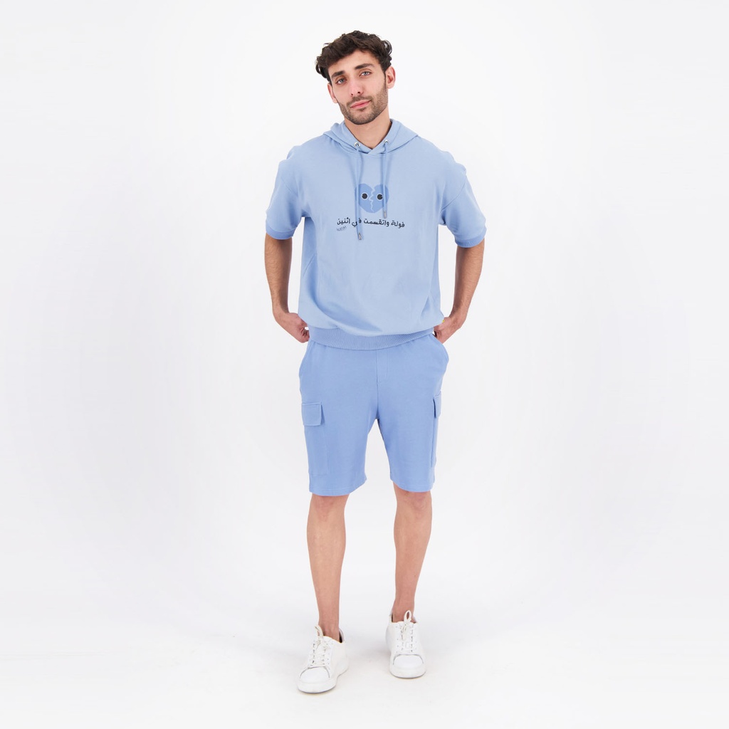 Hoodie homme manches courtes  فولة و تقسمت في اثنين