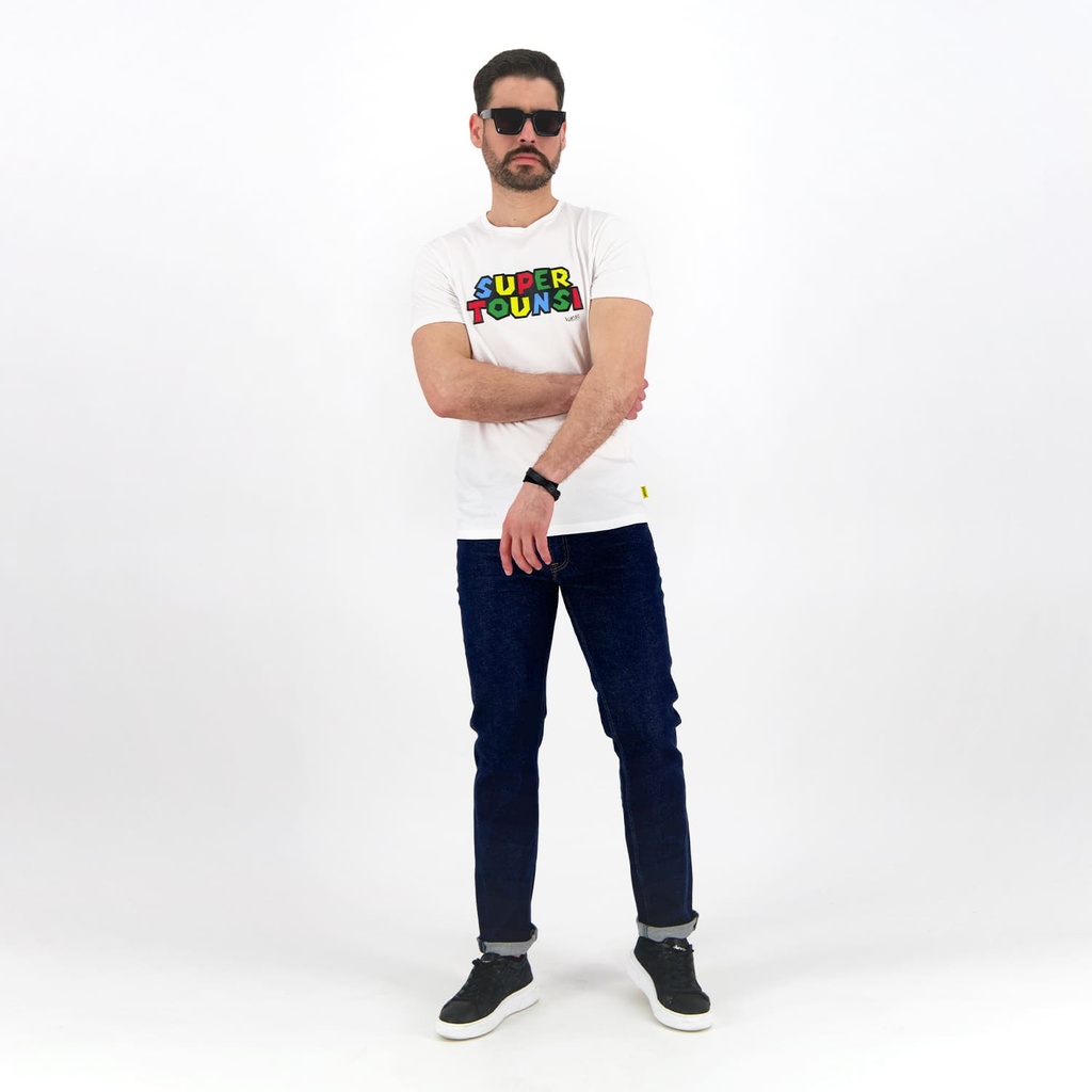 T-shirt unisexe adulte manches courtes SUPER TOUNSI
