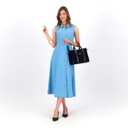 Robe chemise fluide femme sans manche en jeans- CYLINE