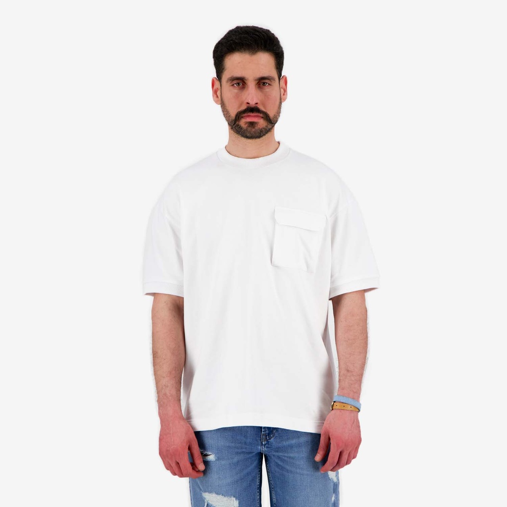 Sweat homme manches courtes avec poche soufflet