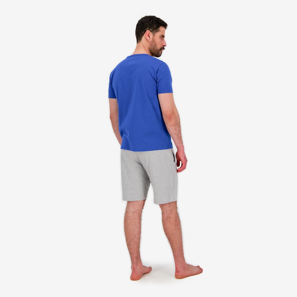 Ensemble homme manches courtes col tunisien avec broderie