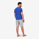 Ensemble homme manches courtes col tunisien avec broderie