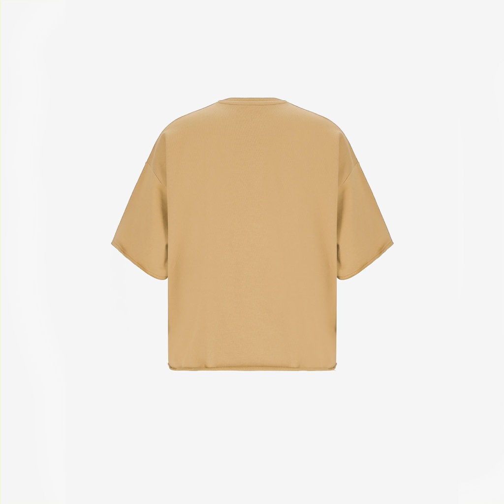Sweat oversized femme manches courtes avec broderie
