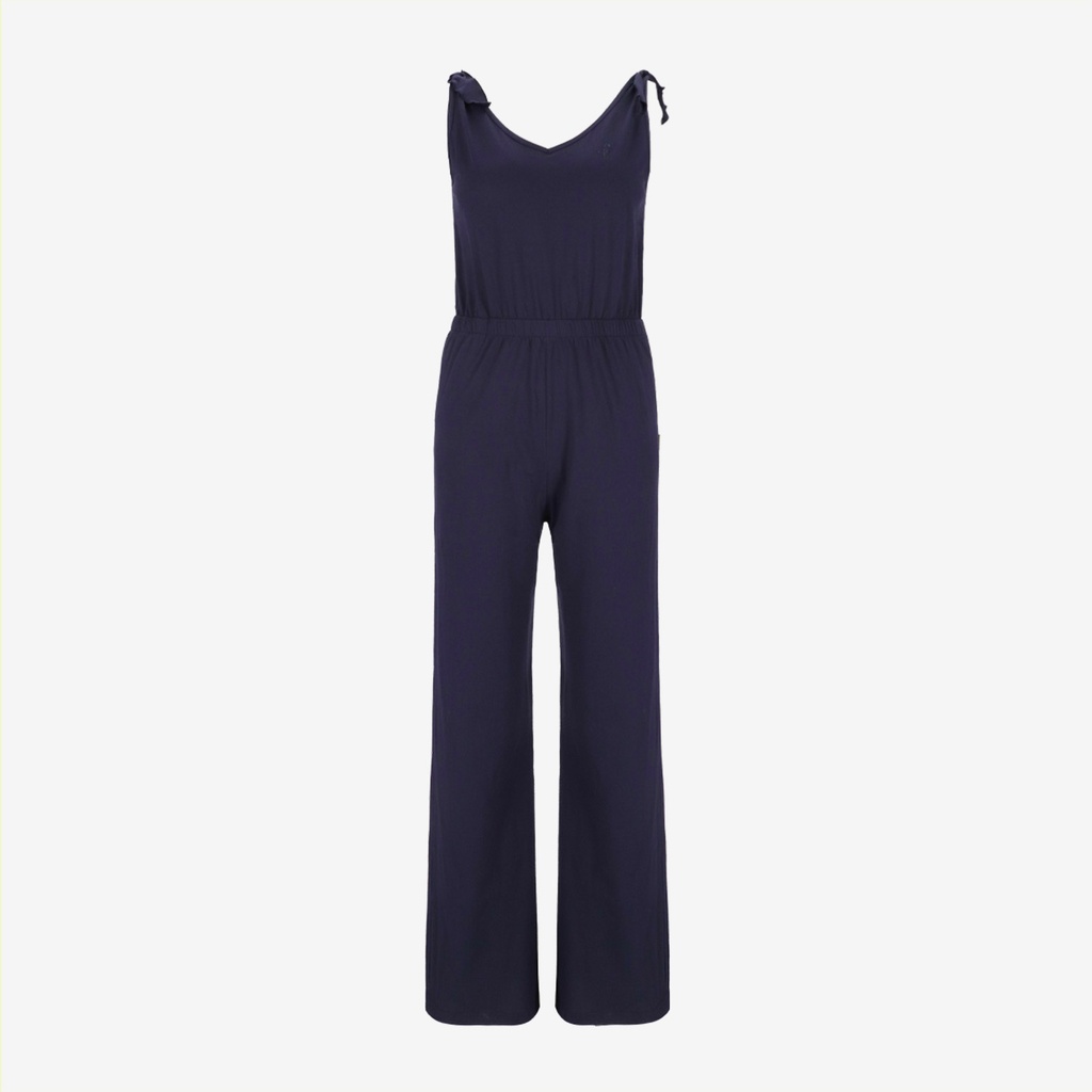 Combinaison femme col v avec élastique à la taille