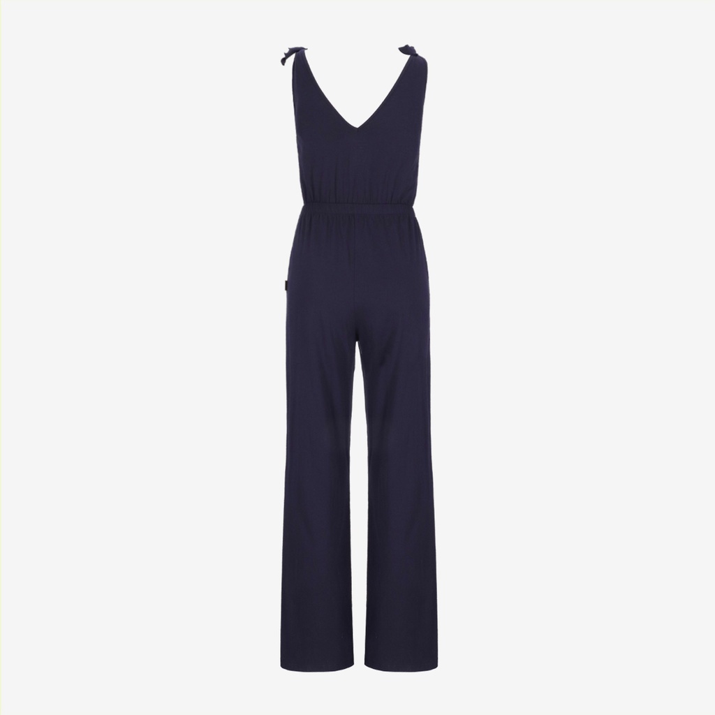 Combinaison femme col v avec élastique à la taille