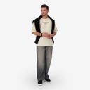 T-shirt oversized unisexe adulte manches courtes سنعود بعد قليل