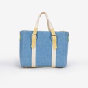 Mini cabas femme en jeans et cuir