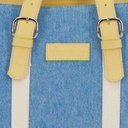 Mini cabas femme en jeans et cuir
