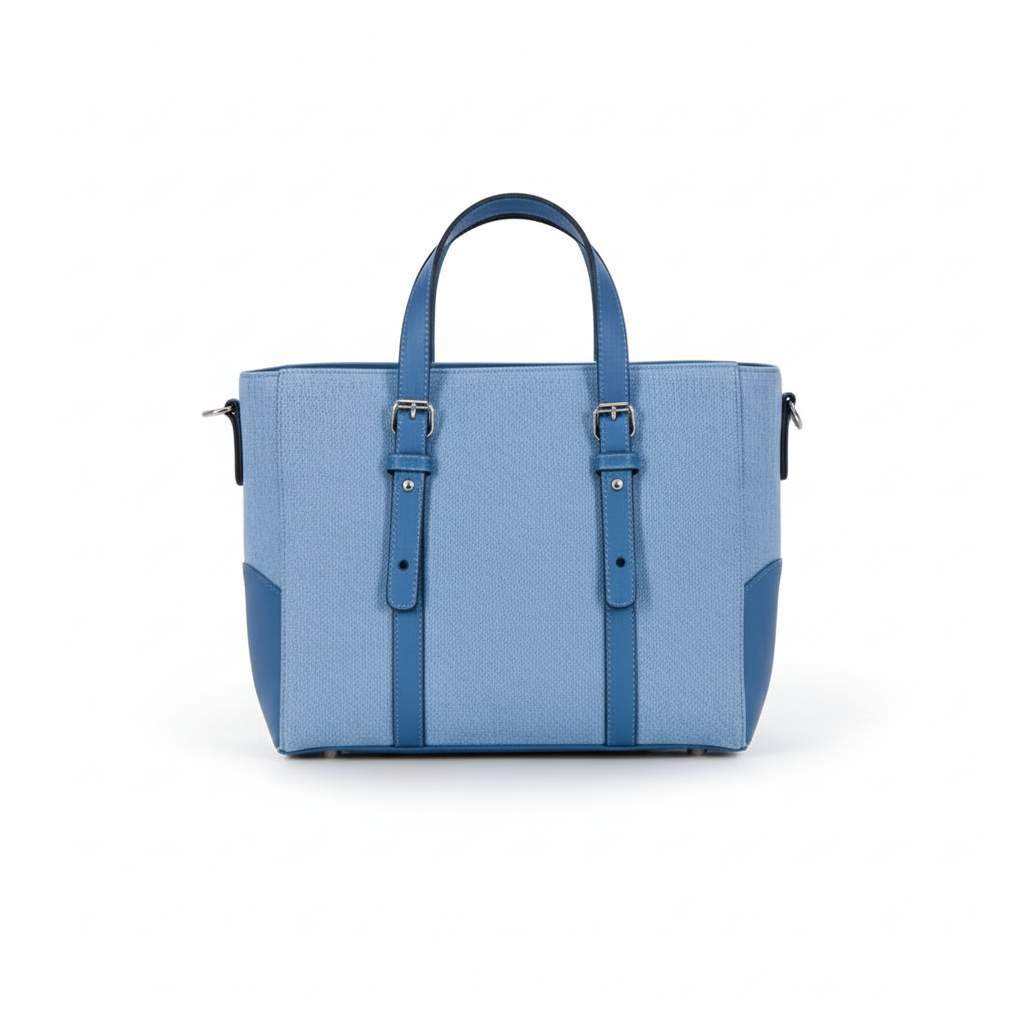 Mini cabas femme en jeans et cuir