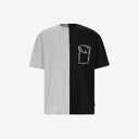 Upcycling t-shirt oversized homme manches courtes CROQUIS POCHE &amp; الري VERSION 1