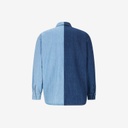 Upcycling chemise workwear homme en jeans bi-couleur - WAAD V1