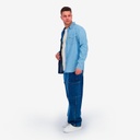 Upcycling chemise western homme en jeans bi-couleur - SHEMS V1