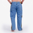 Upcycling carpenter homme en jeans bi-couleur - KARIM
