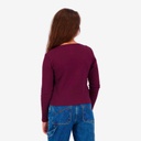 T-shirt côtelé fille manches longues avec noeuds