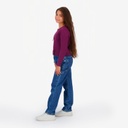 T-shirt côtelé fille manches longues avec noeuds