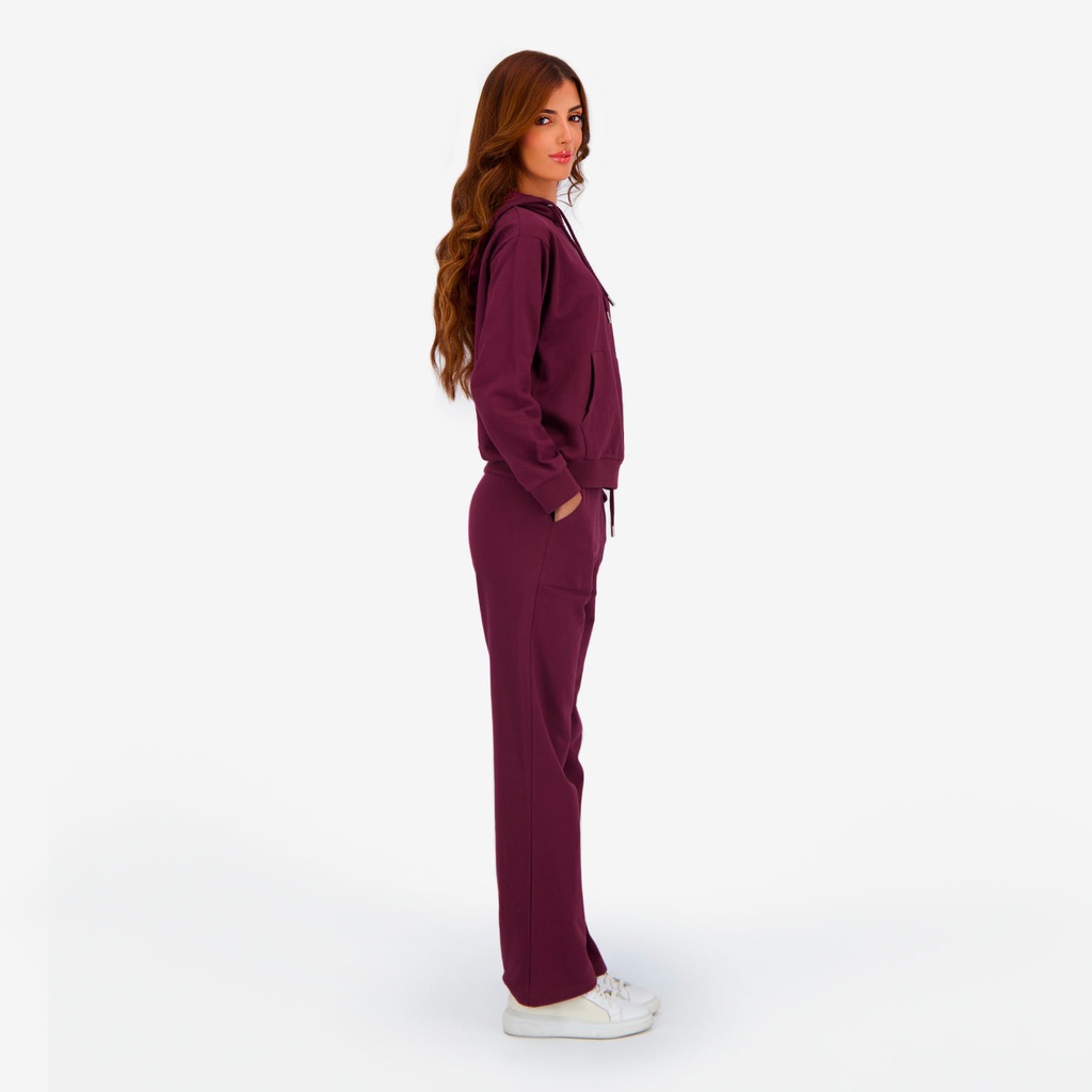 Jogger femme jambe droite avec poches plaquées