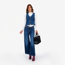 Super Straight jeans femme avec braguette décalé- SARRA 2.0