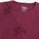 T-shirt côtelé fille manches longues avec noeuds