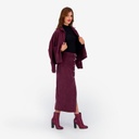 Jupe midi femme boutonnée en velours SOULEF