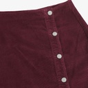 Jupe midi femme boutonnée en velours SOULEF