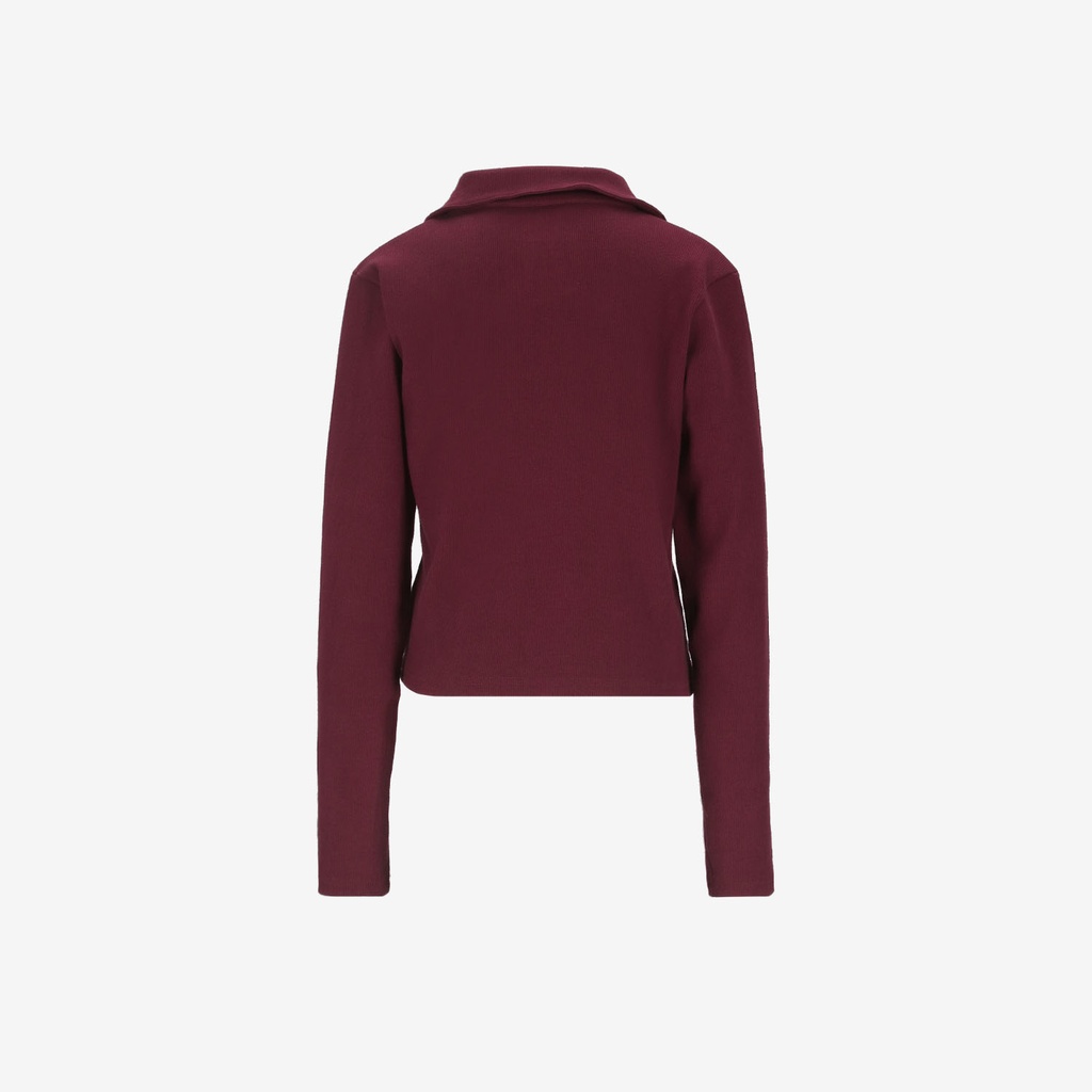 Polo côtelé fille manches longues