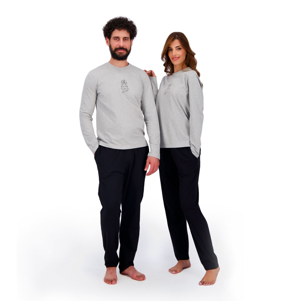 Pyjama unisexe Adulte manches Longues عام جديد معاه Vibe جديد