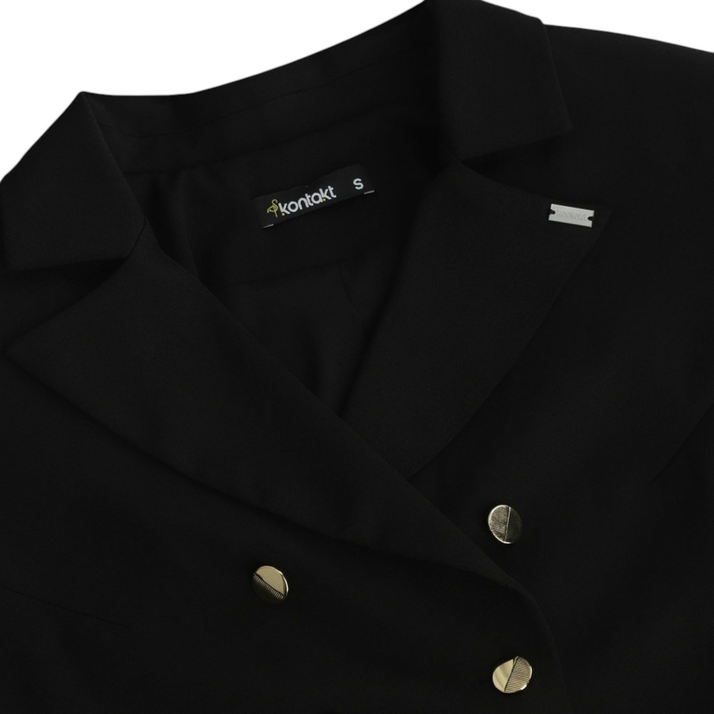 Blazer crop femme en chaine et trame