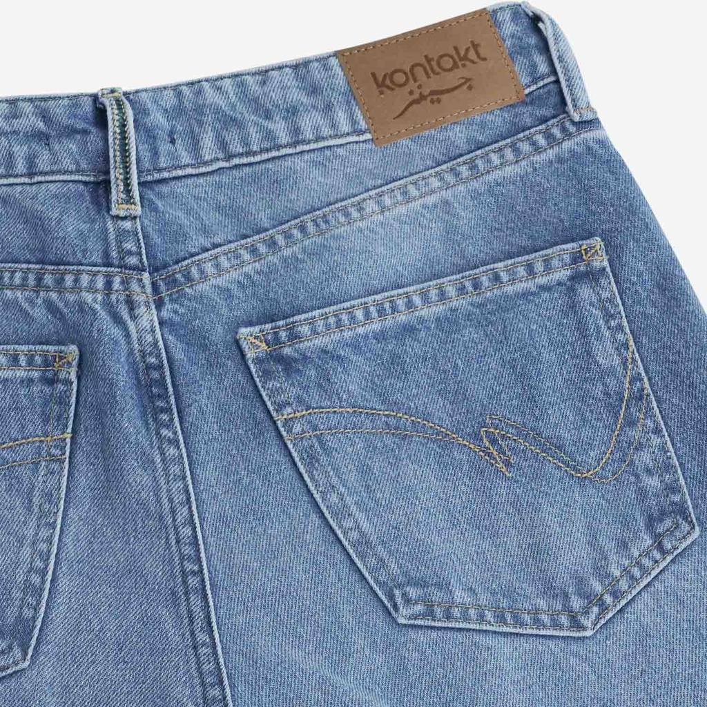Super Straight jeans femme avec braguette décalé- SARRA 2.0