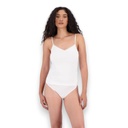 Lot de 2 Caracos femme col v avec dentelle en coton stretch