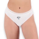 Lot de 3 Slips taille haute femme bords elastique large en coton stretch