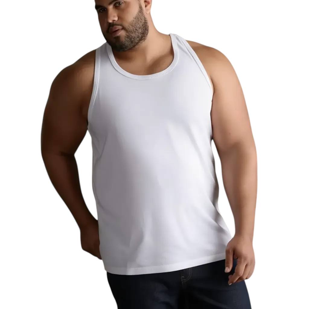 Lot  de 2 Singlets homme grandes tailles en coton pur