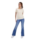 T-shirt femme manches courtes avec broderie