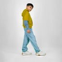 Hoodie garçon avec manches en denim