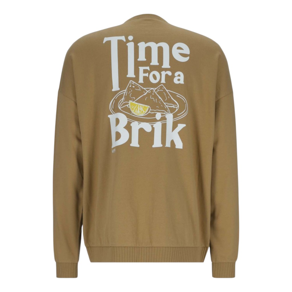 Sweat oversized unisexe avec poches coté  Time For a Brik