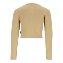 T-shirt crop fille manches longues avec perles