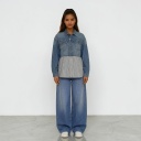 Regular jacket femme en jeans Bi-Matière   -KINDA