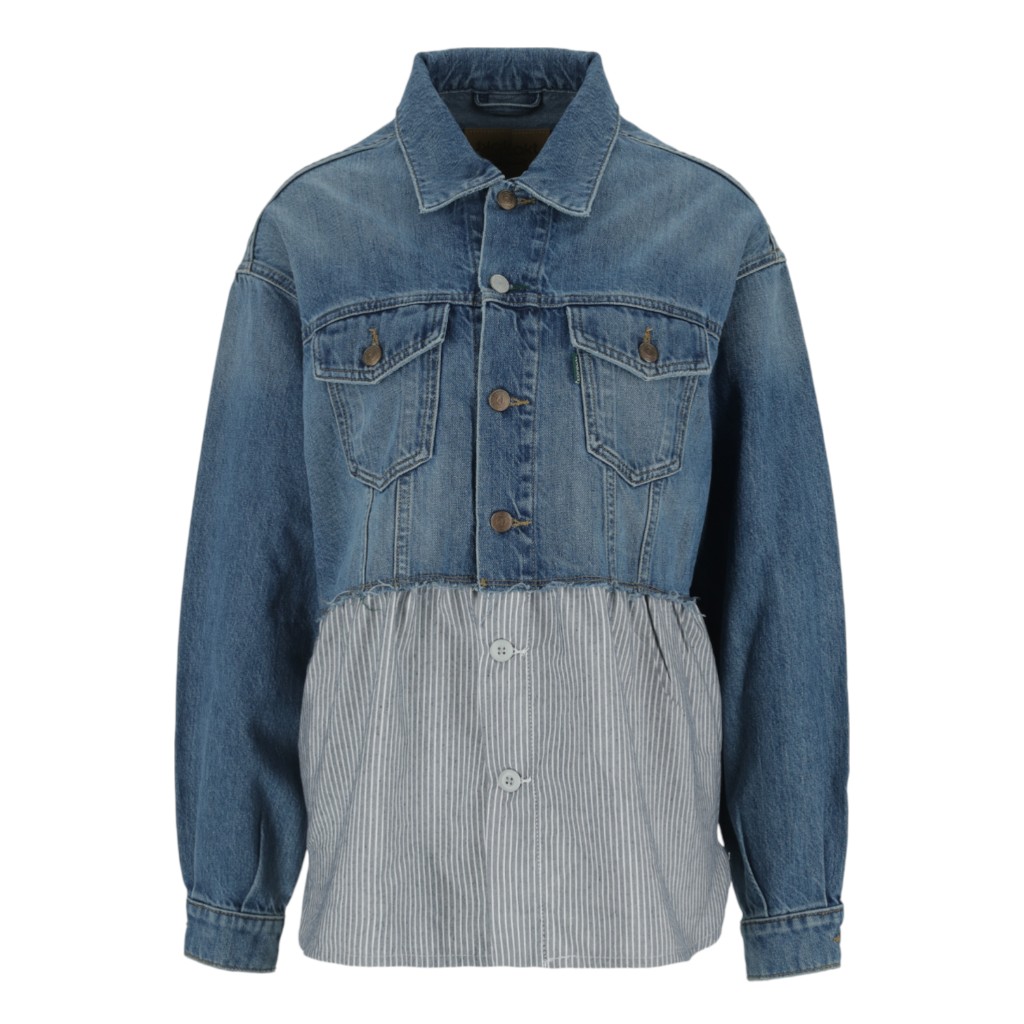 Regular jacket femme en jeans Bi-Matière   -KINDA