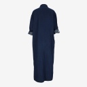 Robe chemise longue femme en jeans avec broderie